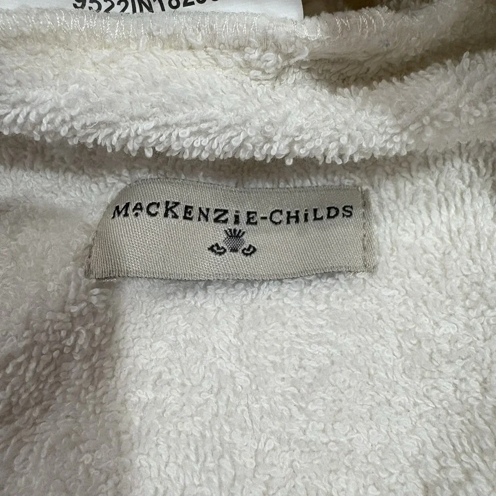 MacKenzie-Childs Kids Cotton Tail Hooded Poncho White Terry Bunny Bath Towel